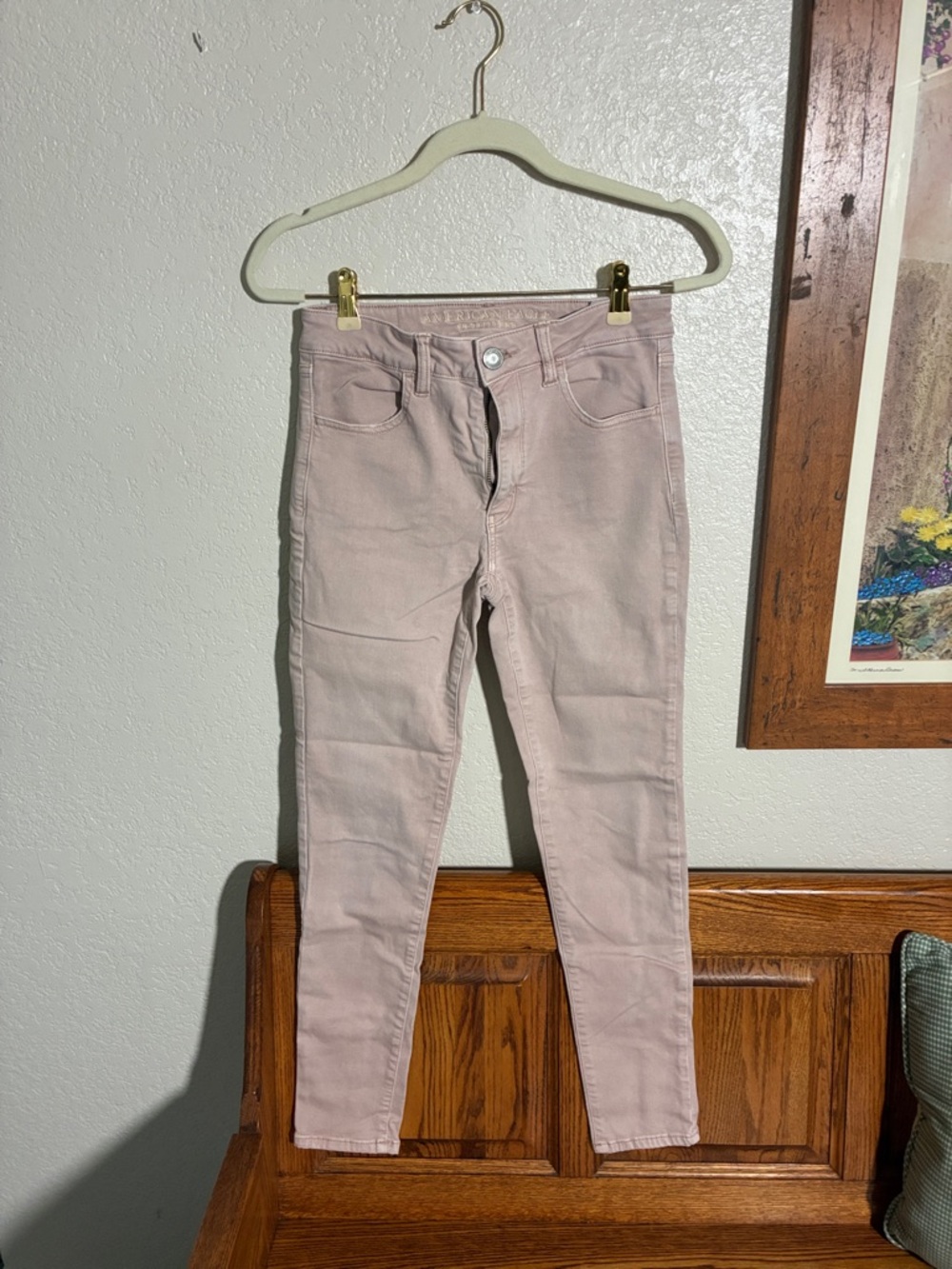 American Eagle Outfitters Skinny Jeans in Light Mauve - Picture 2 of 6
